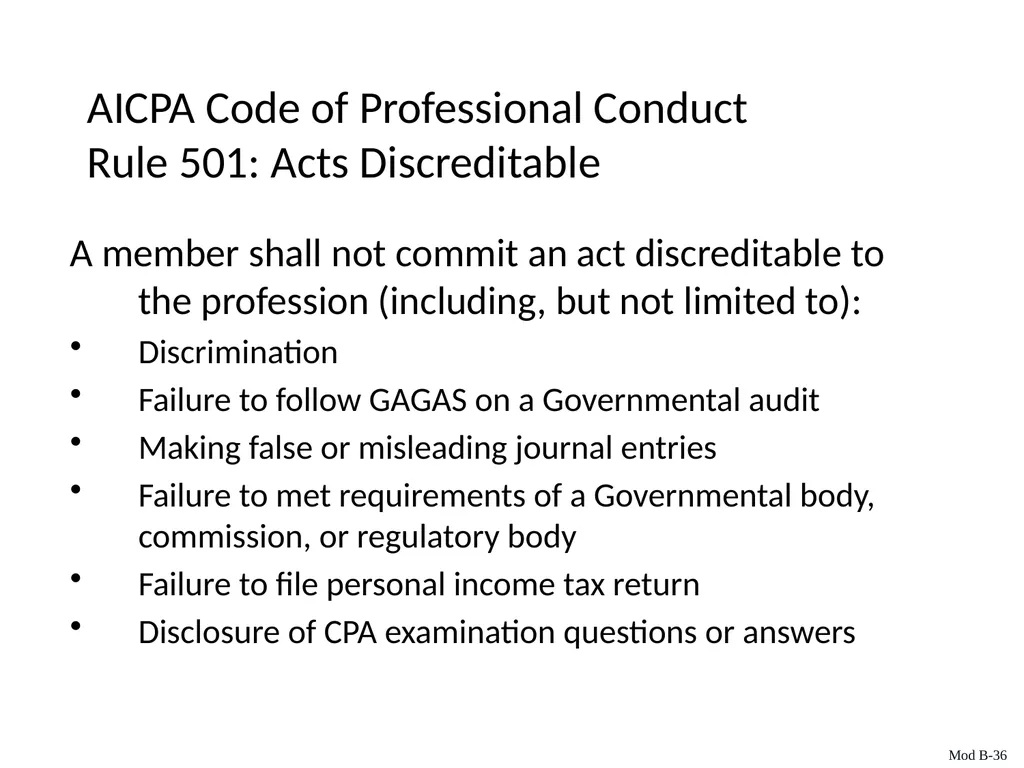 Auditing & Assurance Services, 6e Module B - slide 36 of 41