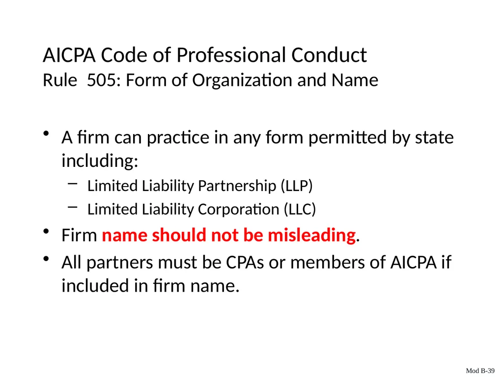 Auditing & Assurance Services, 6e Module B - slide 39 of 41