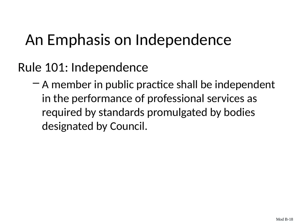 Auditing & Assurance Services, 6e Module B - slide 18 of 41