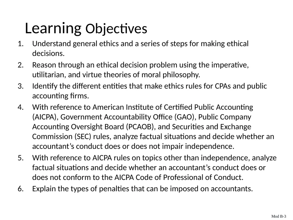 Auditing & Assurance Services, 6e Module B - slide 3 of 41