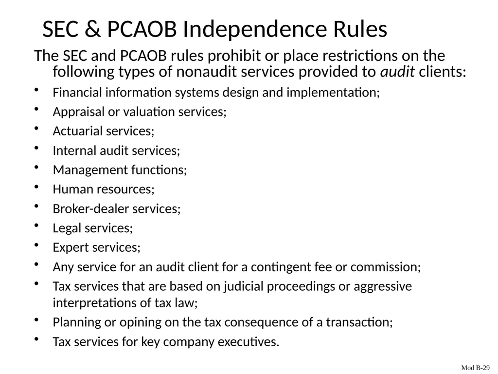 Auditing & Assurance Services, 6e Module B - slide 29 of 41