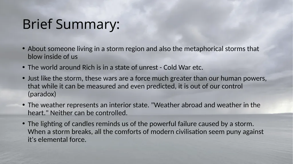Storm Warnings By Adrienne Rich BACKGROUND Rich - slide 3 of 10