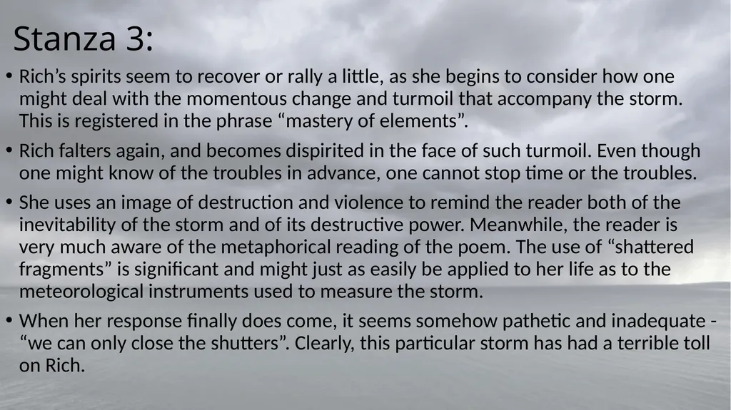 Storm Warnings By Adrienne Rich BACKGROUND Rich - slide 7 of 10