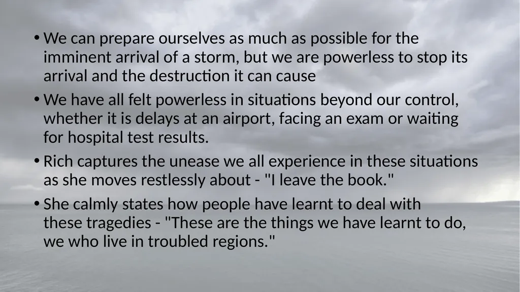 Storm Warnings By Adrienne Rich BACKGROUND Rich - slide 4 of 10