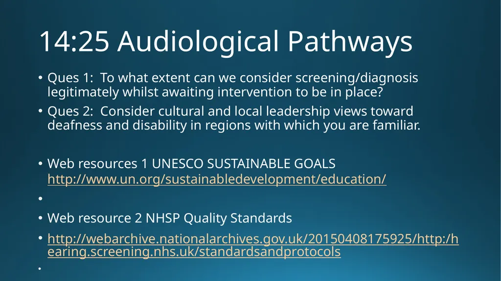 The Audiology Conundrum Audiological Pathways - slide 40 of 45