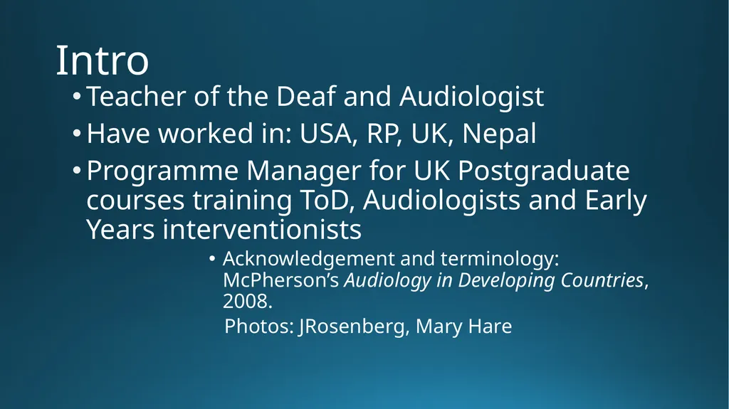 The Audiology Conundrum Audiological Pathways - slide 3 of 45