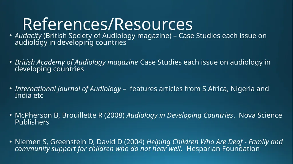 The Audiology Conundrum Audiological Pathways - slide 44 of 45