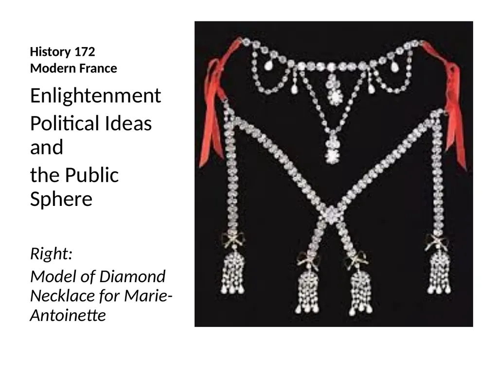 History 172 Modern France Enlightenment Political - slide 1 of 21
