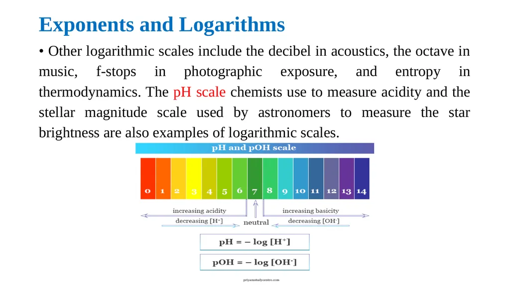 Exponents and Logarithms Dr. Haider Raheem - slide 11 of 17