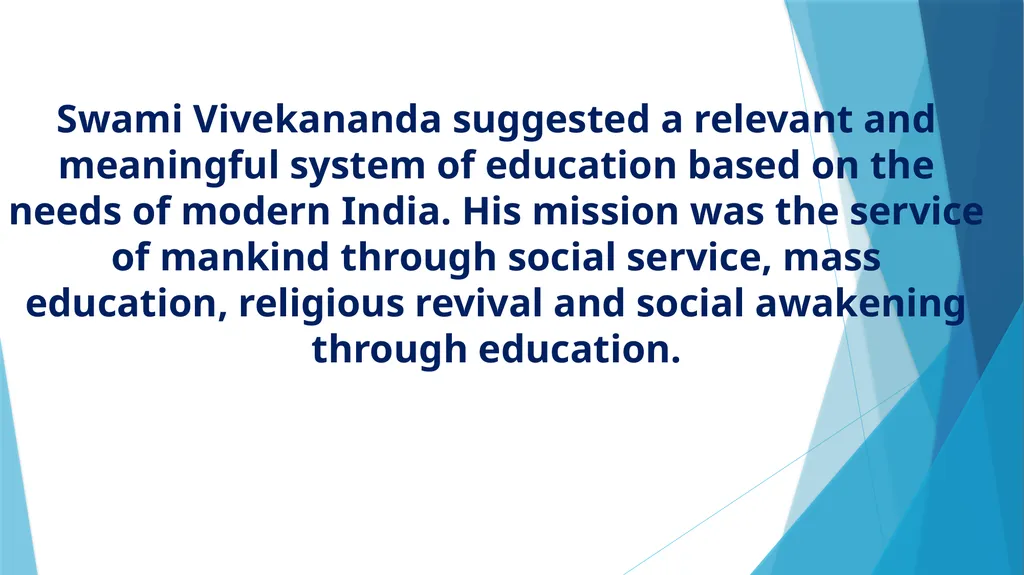PPT : CONTRIBUTION OF SWAMI VIVEKANANDA ON - slide 10 of 12