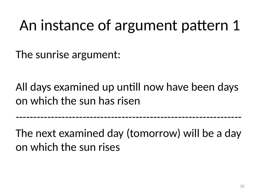 Introduction/Hume’s Problem of Induction Seminar - slide 10 of 24