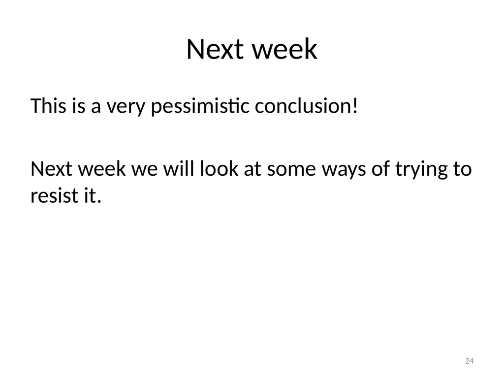 Introduction/Hume’s Problem of Induction Seminar - slide 24 of 24