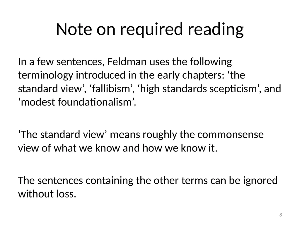 Introduction/Hume’s Problem of Induction Seminar - slide 8 of 24