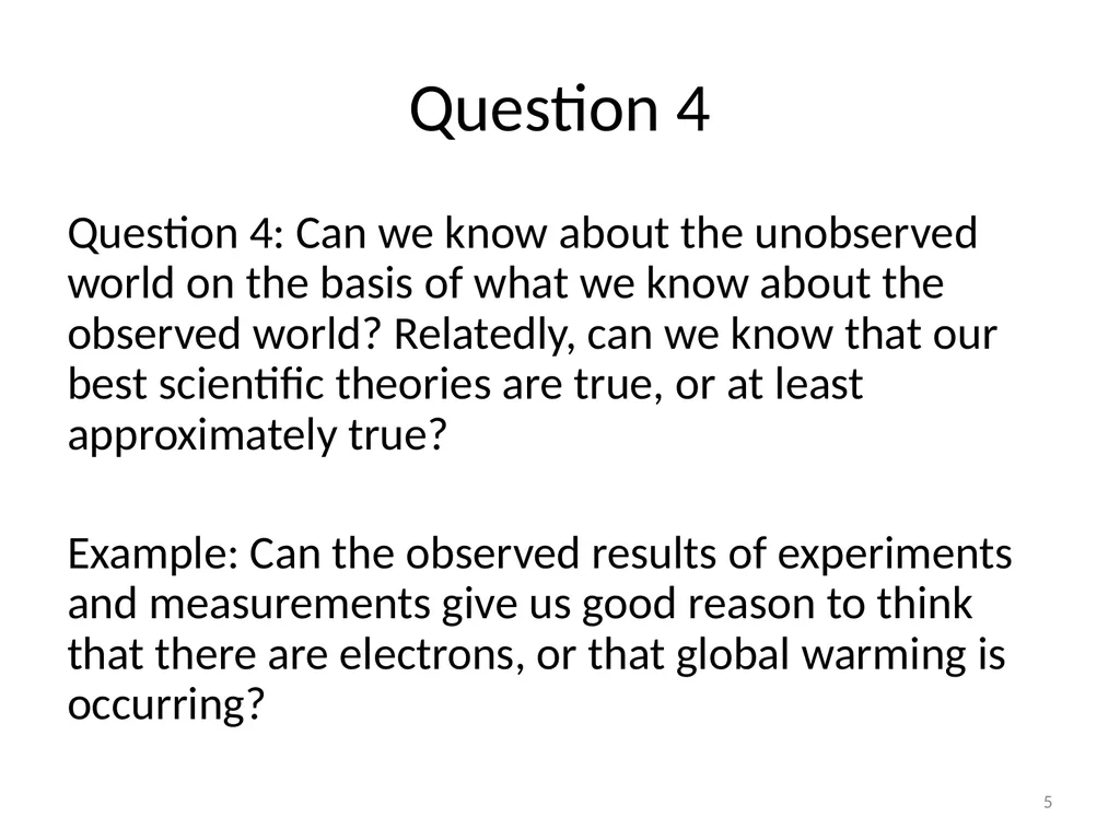 Introduction/Hume’s Problem of Induction Seminar - slide 5 of 24