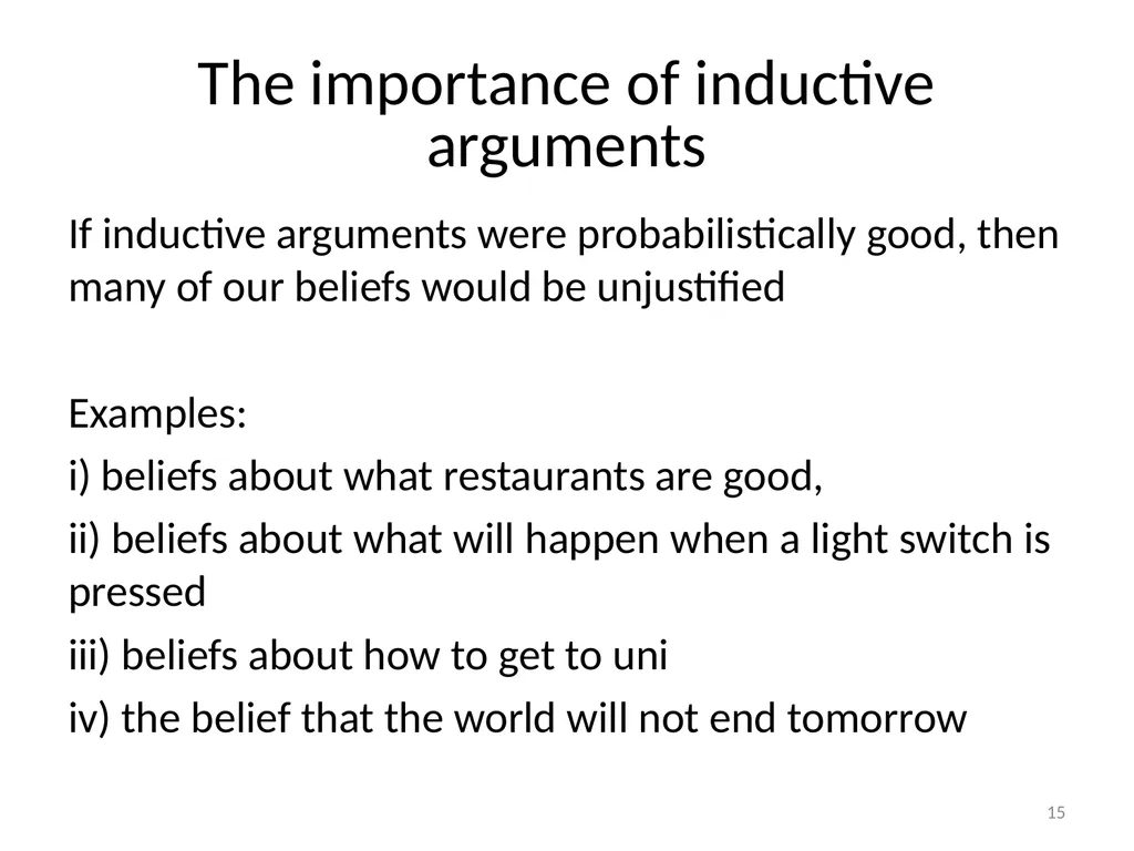 Introduction/Hume’s Problem of Induction Seminar - slide 15 of 24