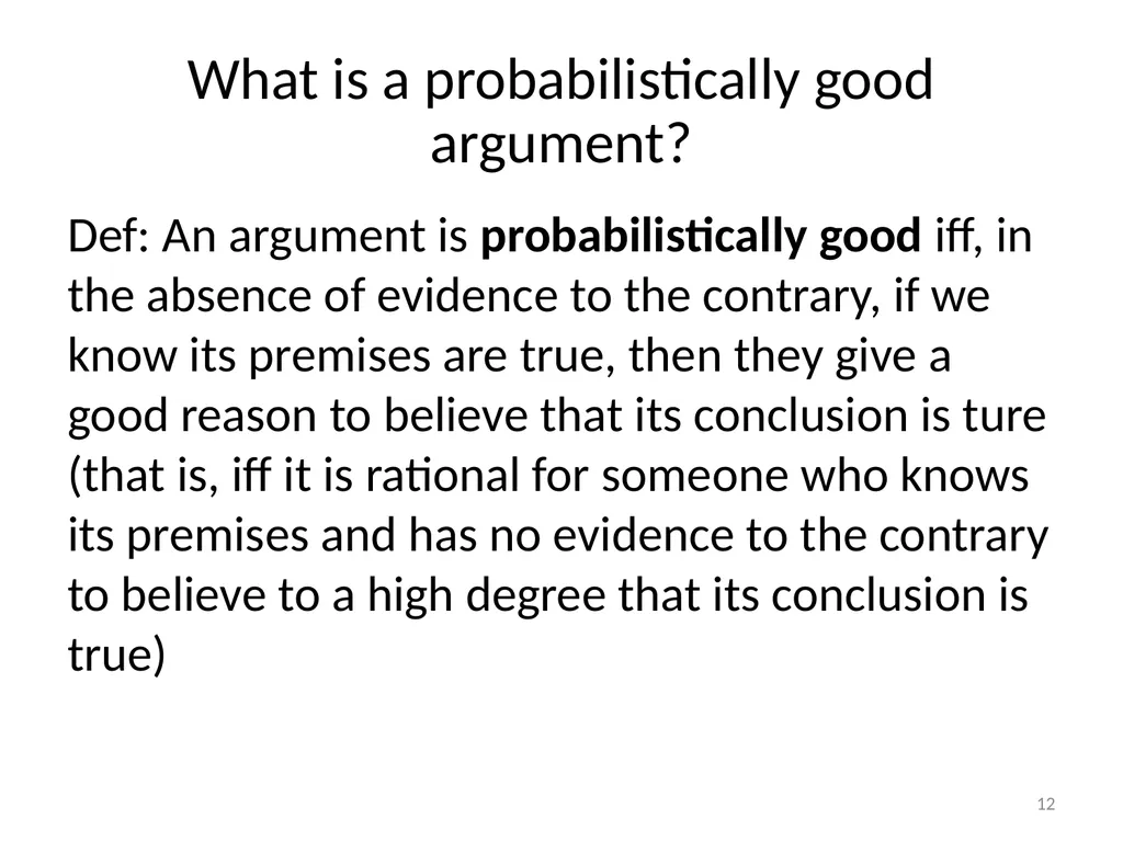 Introduction/Hume’s Problem of Induction Seminar - slide 12 of 24