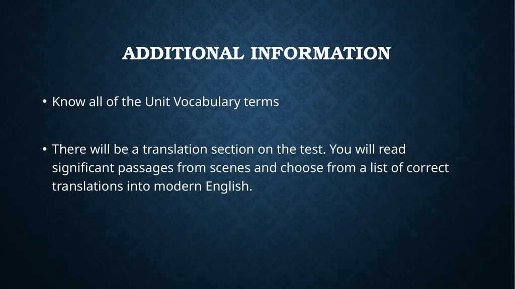 English II Final exam study guide You must be - slide 12 of 15