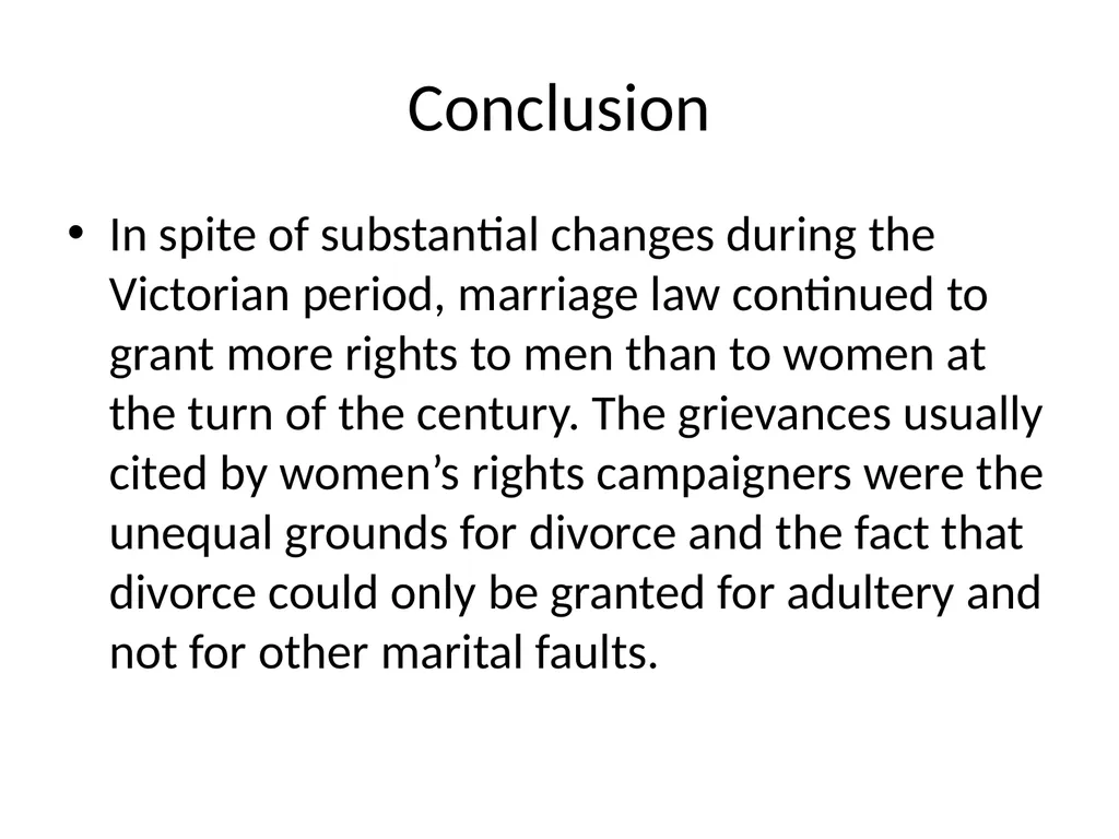 Marriage and Divorce Overview Victorian marriage - slide 20 of 20