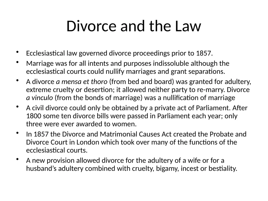 Marriage and Divorce Overview Victorian marriage - slide 14 of 20