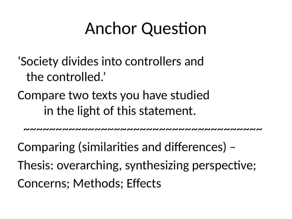 Comparing Othello and Streetcar Concerns and - slide 3 of 37