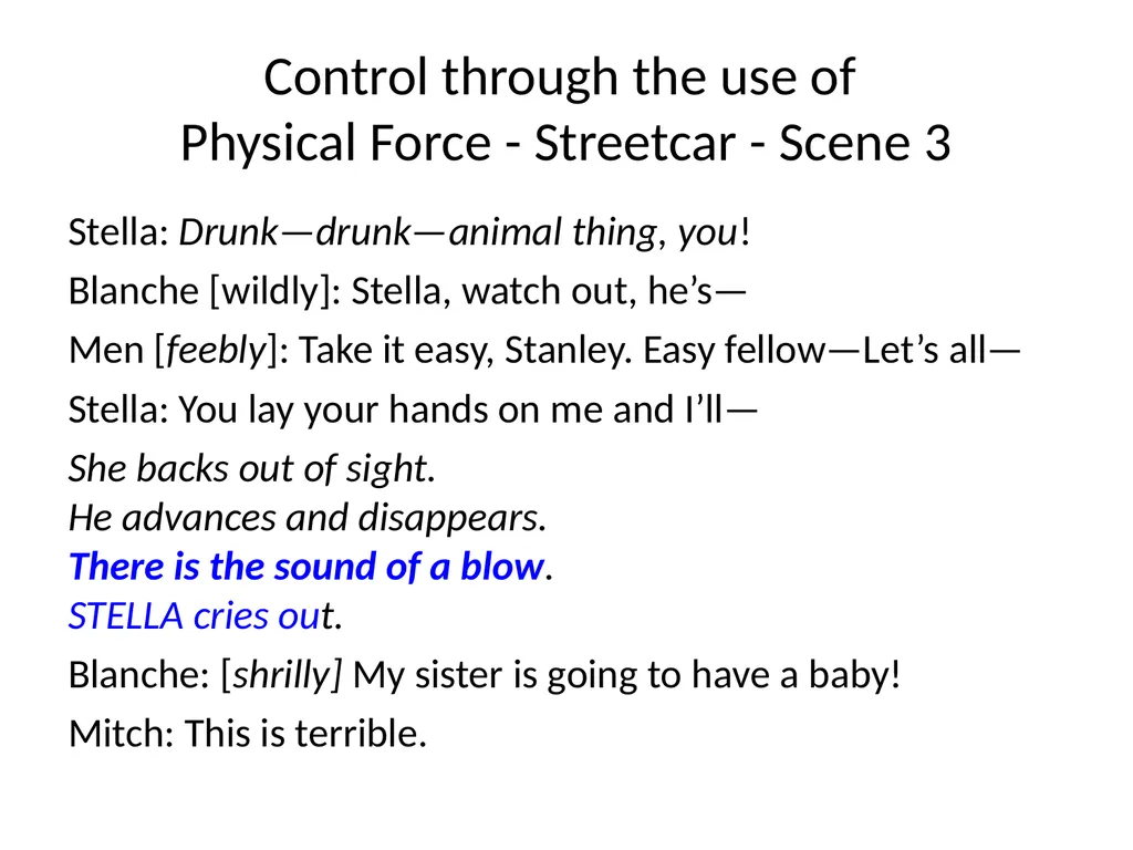 Comparing Othello and Streetcar Concerns and - slide 33 of 37