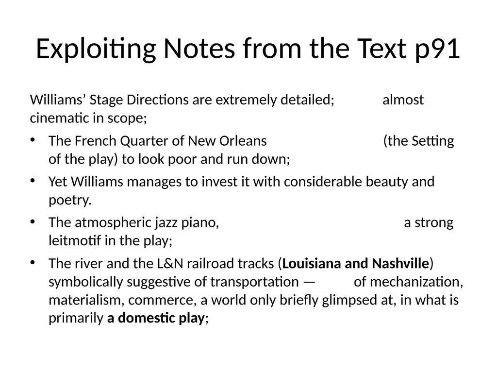 Comparing Othello and Streetcar Concerns and - slide 16 of 37