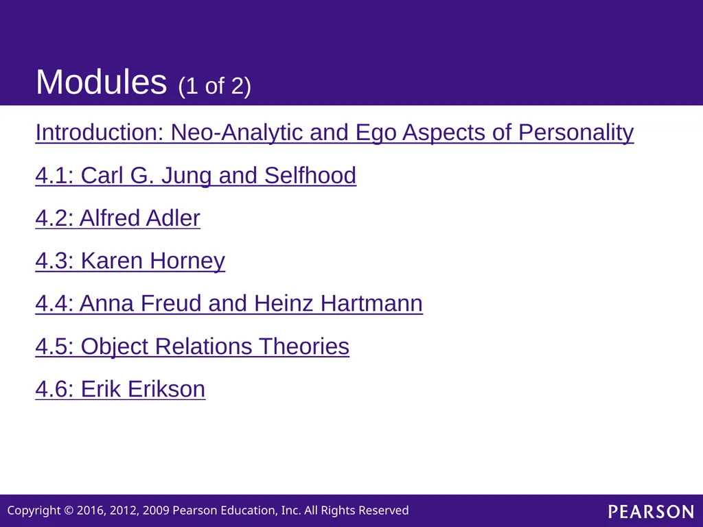 Personality Sixth edition Chapter 4 Neo-Analytic - slide 2 of 32