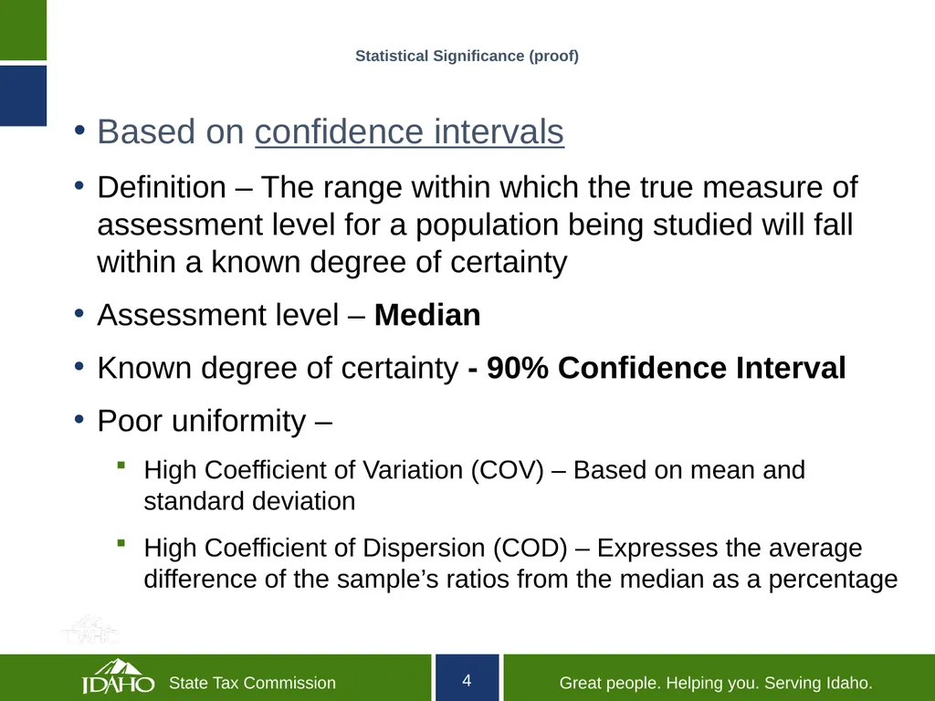 Idaho State Tax Commission Ratio Study Compliance - slide 4 of 16