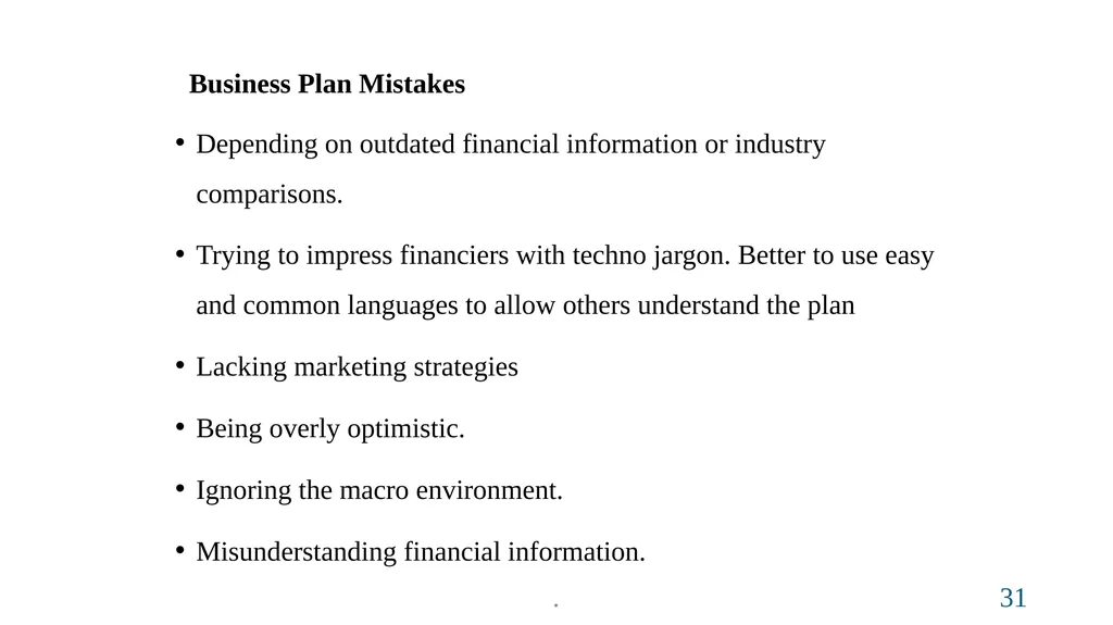 CHAPTER THREE BUSINESS PLANNING The will to win is - slide 31 of 34