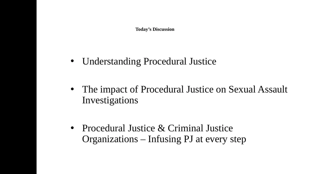 Today’s Discussion Understanding Procedural - slide 1 of 12