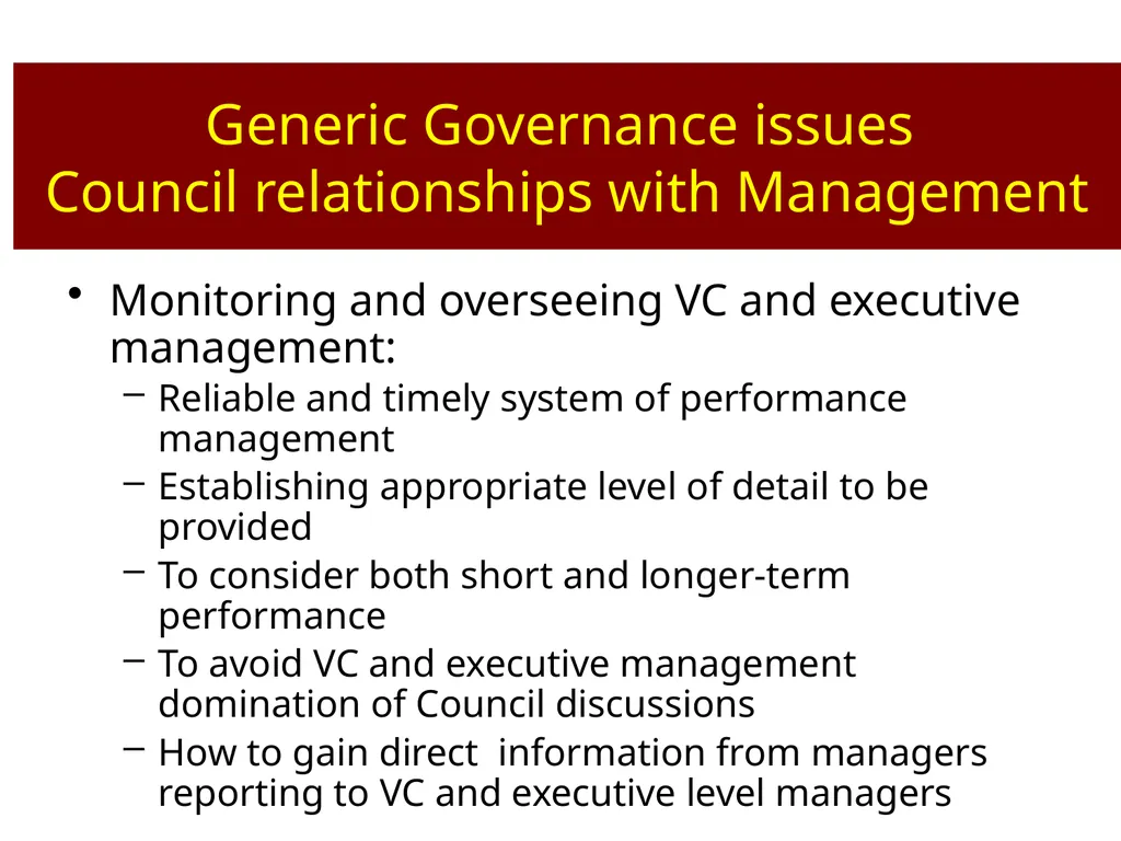 Session 1: the work of the University Council - slide 15 of 23