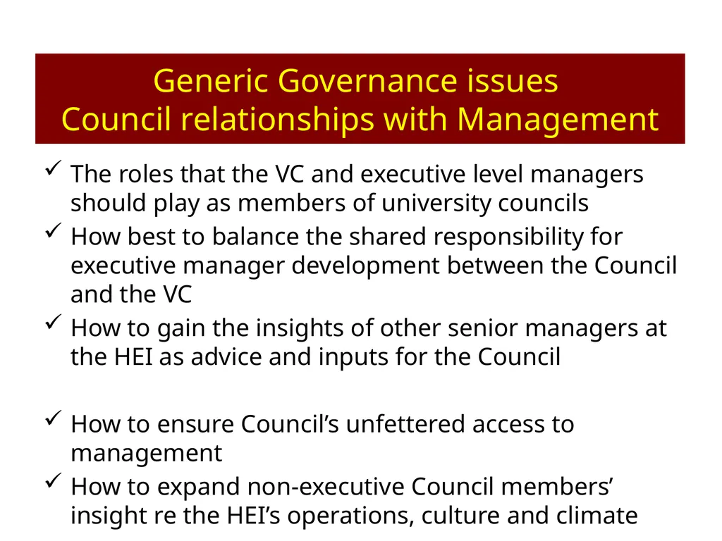 Session 1: the work of the University Council - slide 16 of 23