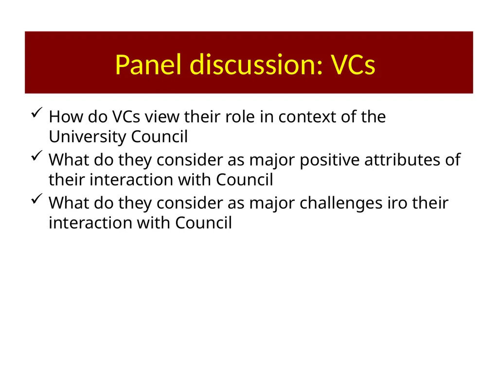 Session 1: the work of the University Council - slide 19 of 23