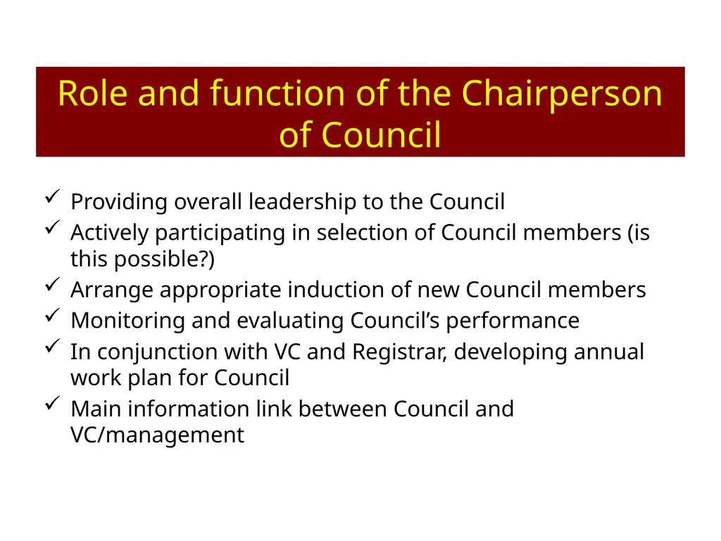 Session 1: the work of the University Council - slide 17 of 23