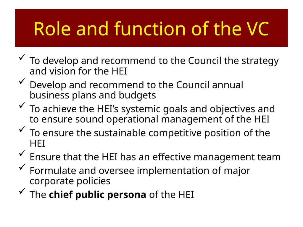 Session 1: the work of the University Council - slide 21 of 23