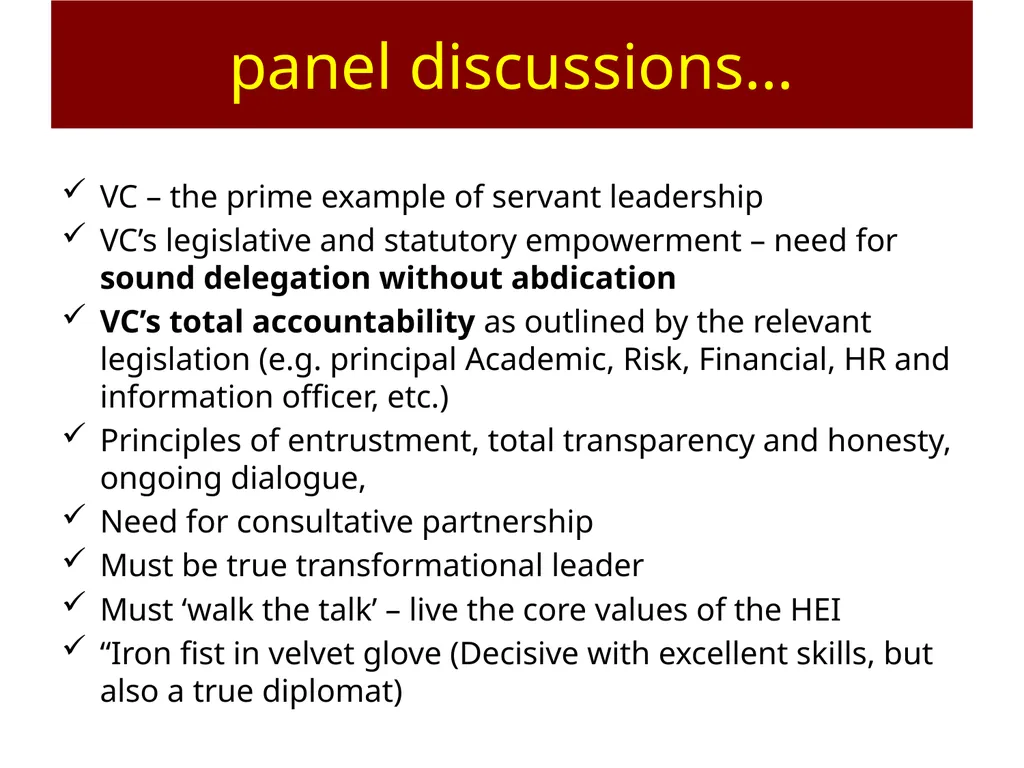 Session 1: the work of the University Council - slide 20 of 23