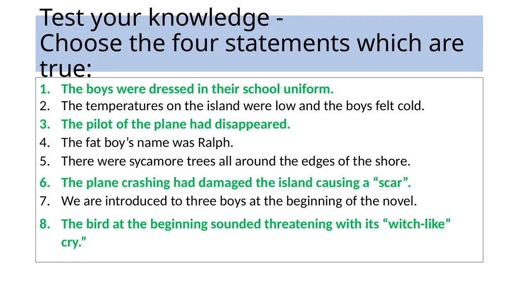 Week 7 – Lesson 3 Big Question: How does William - slide 15 of 23