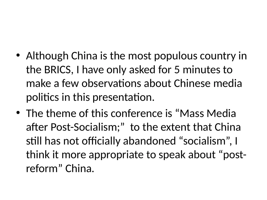 Paradoxes and Tensions in Post-Reform Chinese - slide 2 of 9
