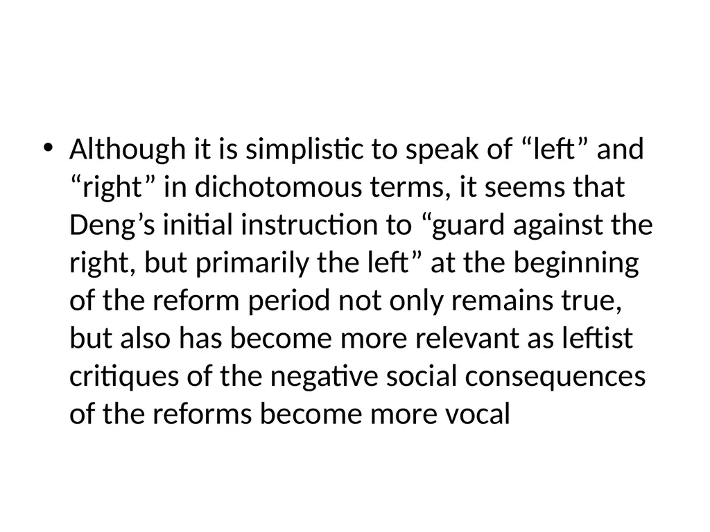 Paradoxes and Tensions in Post-Reform Chinese - slide 6 of 9