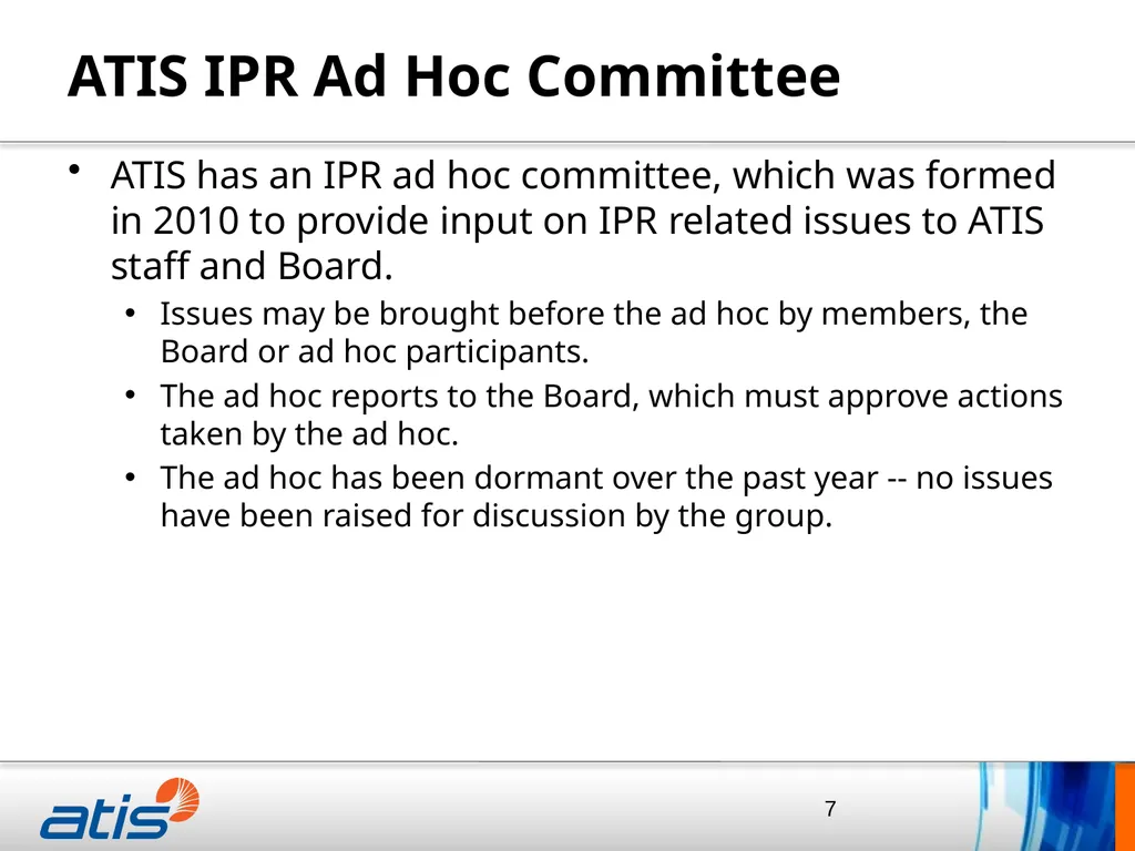 Thomas Goode General Counsel, ATIS April 20, 2015 - slide 7 of 14