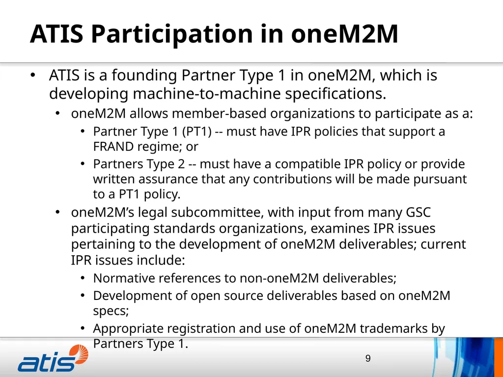 Thomas Goode General Counsel, ATIS April 20, 2015 - slide 9 of 14