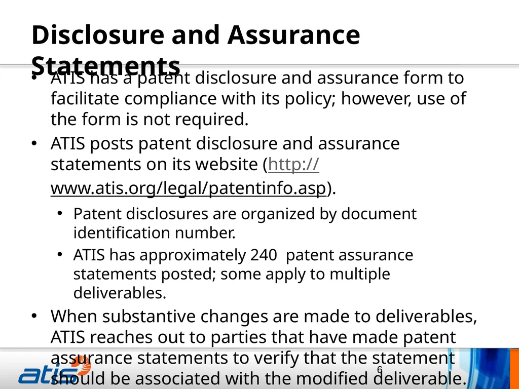 Thomas Goode General Counsel, ATIS April 20, 2015 - slide 6 of 14