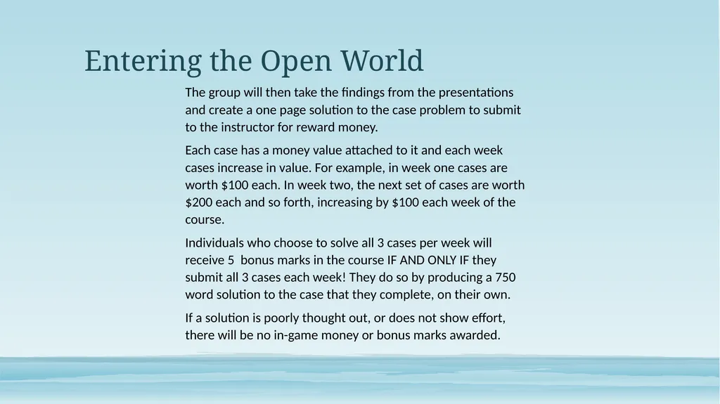Open World and Immersive Education Serious Games, - slide 15 of 19