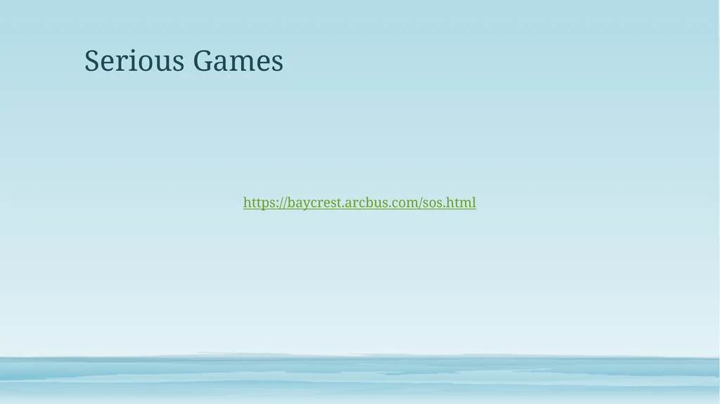 Open World and Immersive Education Serious Games, - slide 3 of 19