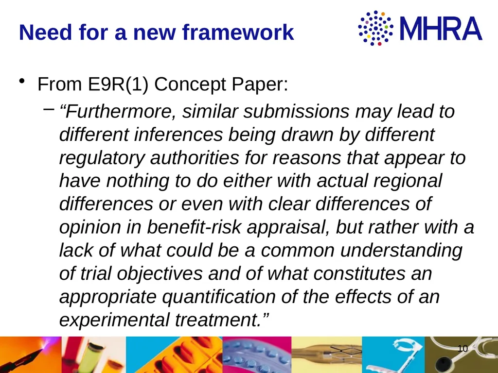 Estimands at ICH . Rob Hemmings, Statistics and PK - slide 10 of 34