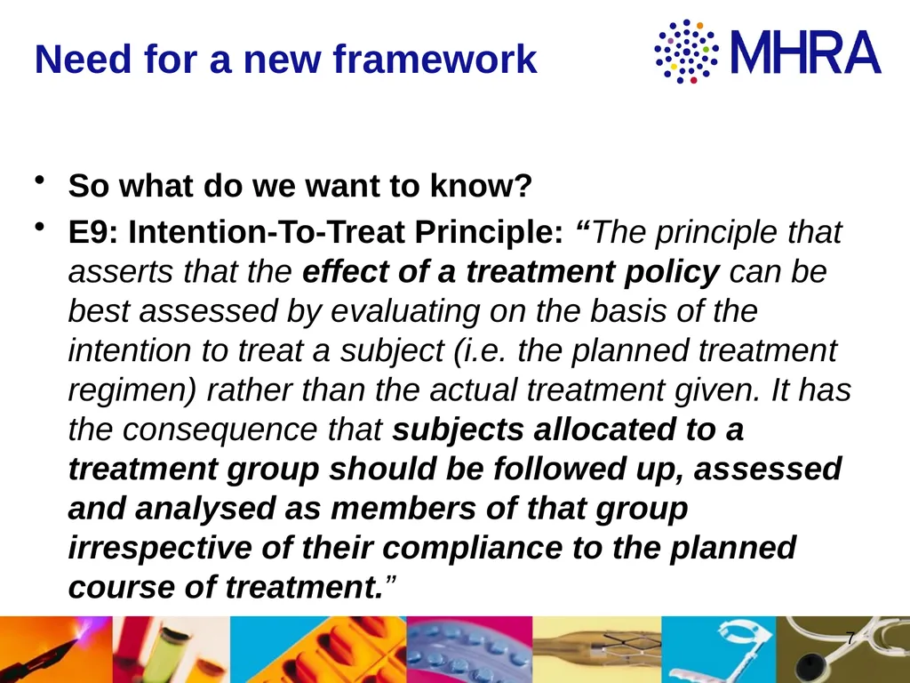 Estimands at ICH . Rob Hemmings, Statistics and PK - slide 7 of 34