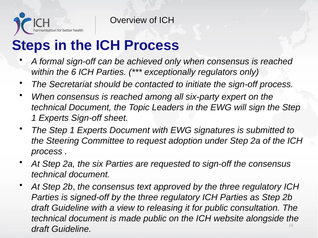 Estimands at ICH . Rob Hemmings, Statistics and PK - slide 15 of 34