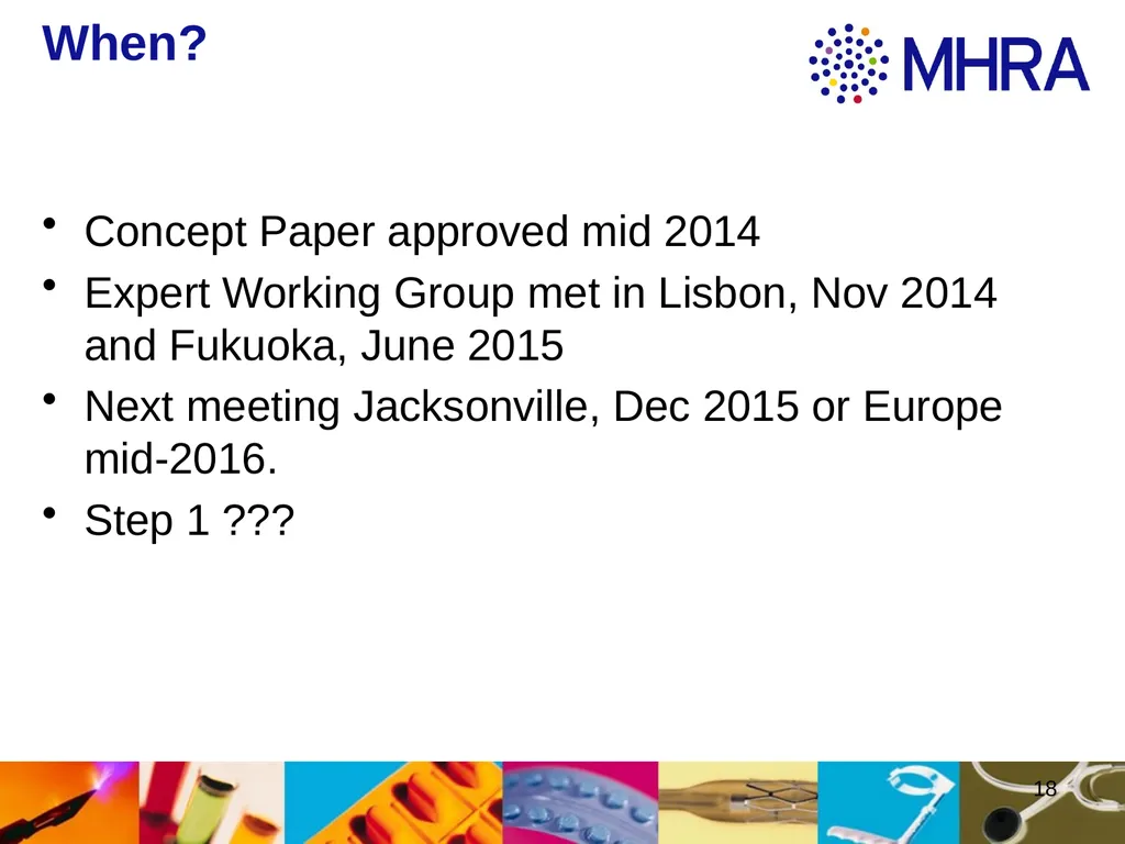 Estimands at ICH . Rob Hemmings, Statistics and PK - slide 18 of 34