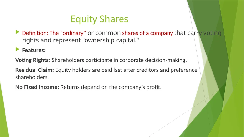Share, face value market value equity share - slide 5 of 9