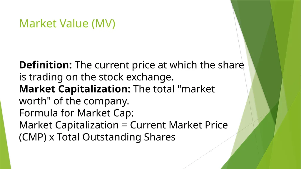 Share, face value market value equity share - slide 4 of 9